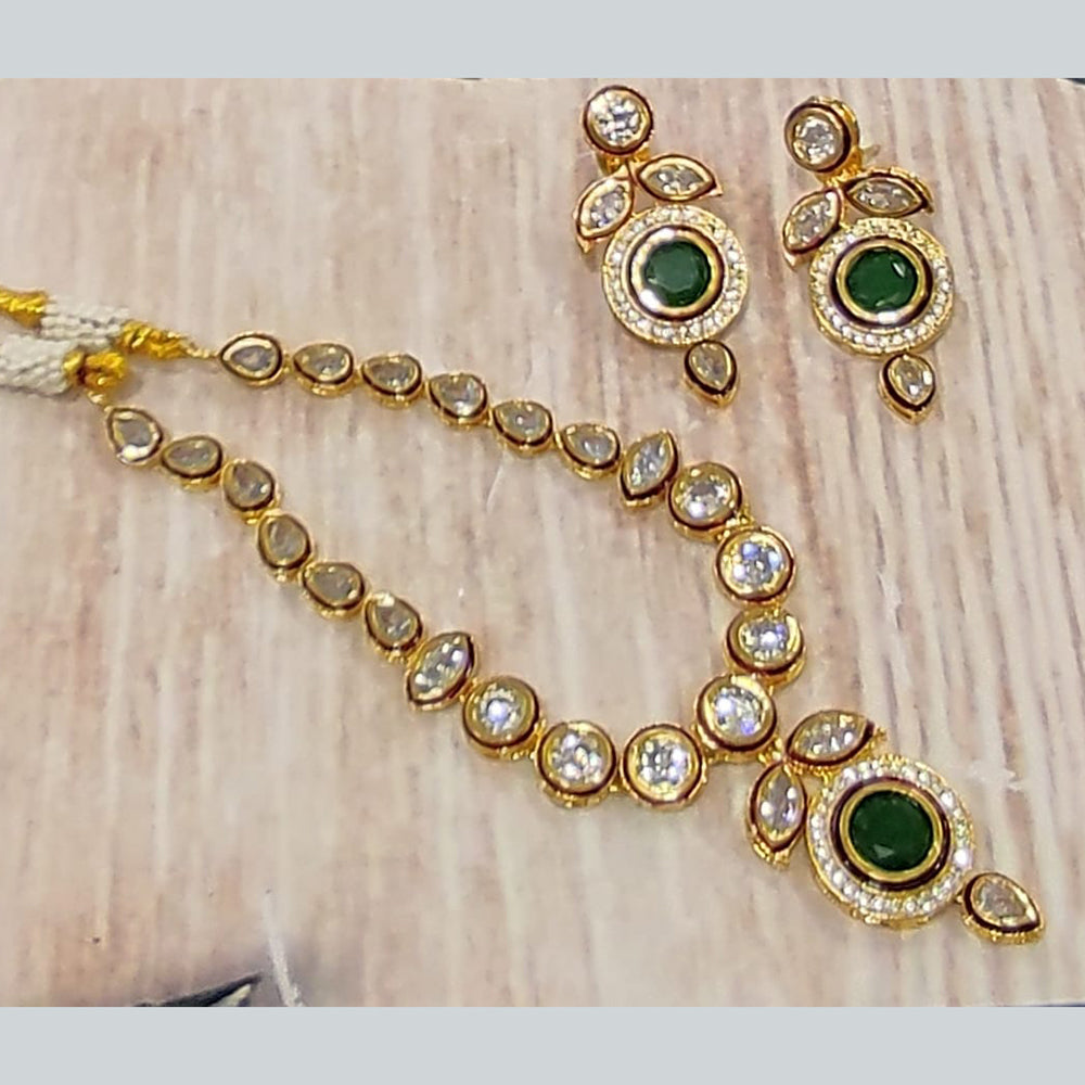 FS Collection Gold Plated Austrian And Pearl Necklace Set