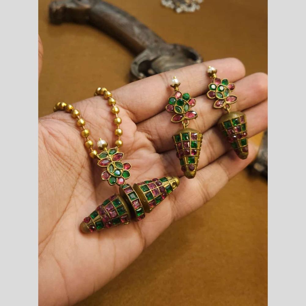 FS Collection Gold Plated Austrian Stone Necklace Set