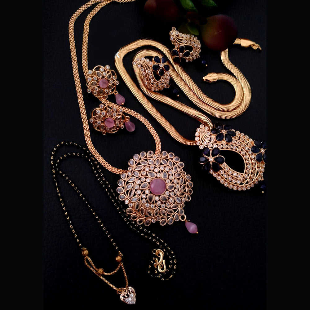 FS Collection Crystal Stone And Beads Combo Set