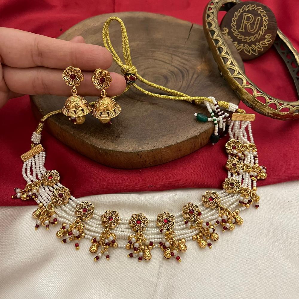 FS Collection Gold Plated Necklace Set