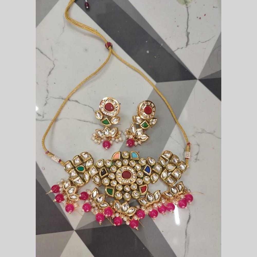FS Collection Gold Plated Necklace Set