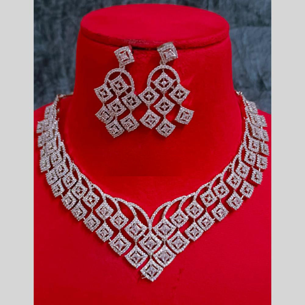FS Collection American Diamond Necklace Set