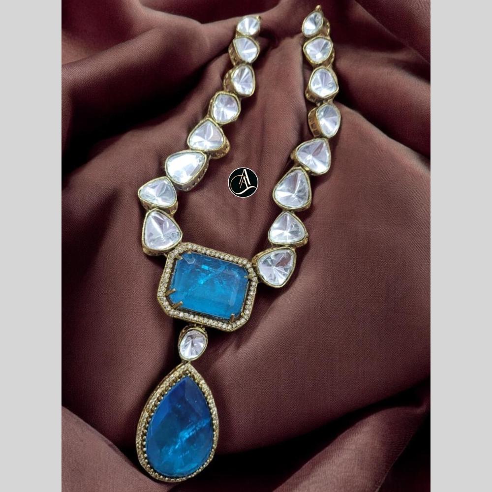 FS Collection Gold Plated Crystal Stone Necklace Set