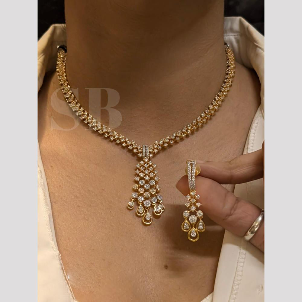 FS Collection Shiny Austrian Stone Embellishment Necklace Set