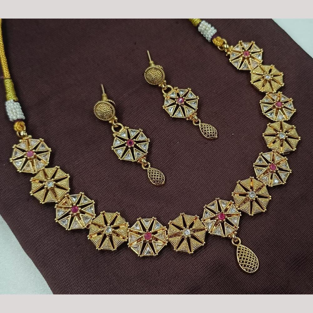 FS Collection Sparkling Austrian Stone Necklace Set