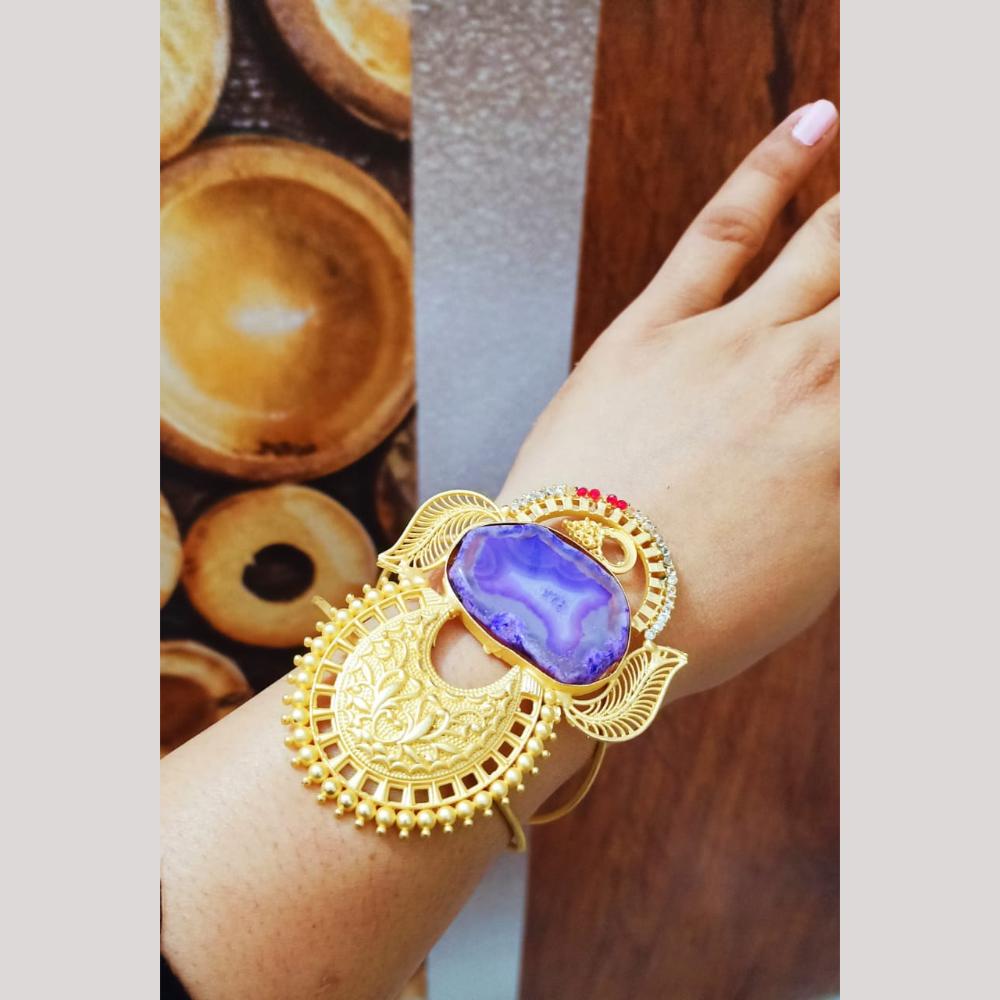 FS Collection Unique Artistic Purple Gemstone Bracelet