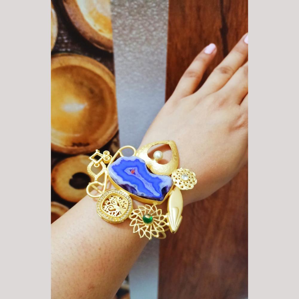 FS Collection Unique Artistic Multi Gemstone Bracelet