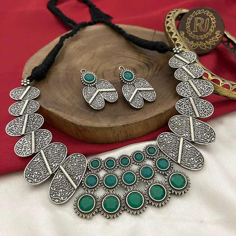 FS Collection Traditional Oxidised Choker Necklace Set For Navratri And Garba Night