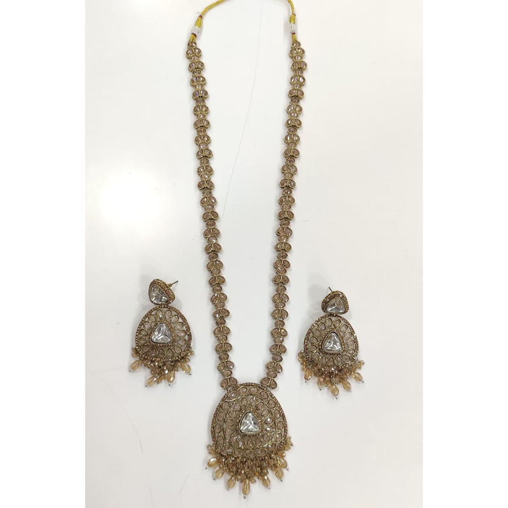 FS Collection Heritage Crystal Stone Pearl And Beaded Necklace Set