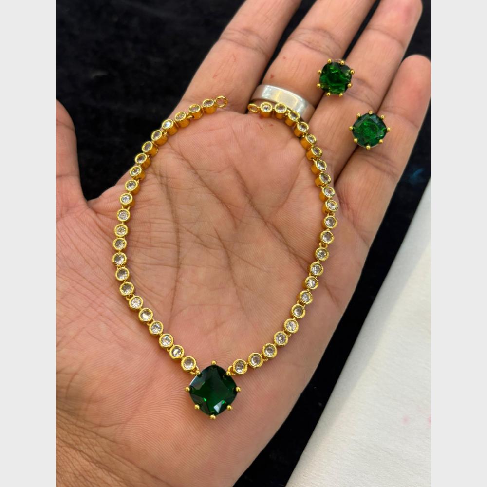 FS Collection Classic Crystal Stone And Austrian Stone Necklace Set