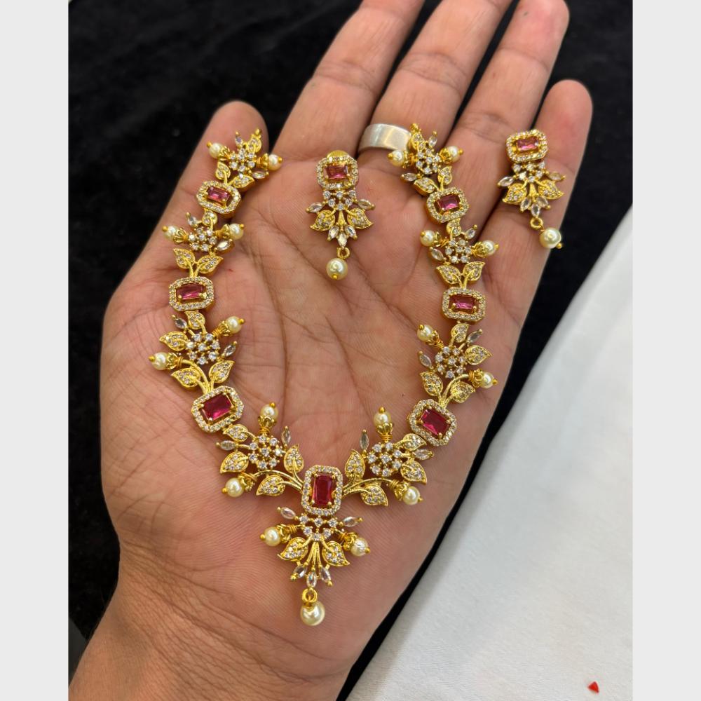 FS Collection Classic Crystal Stone And Austrian Stone Necklace Set