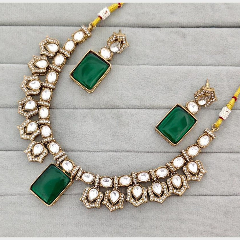 FS Collection Classic Pota Stone And Austrian Stone Necklace Set