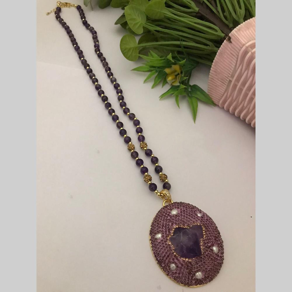 FS Collection Designer Pota Stone And Beaded Long Necklace