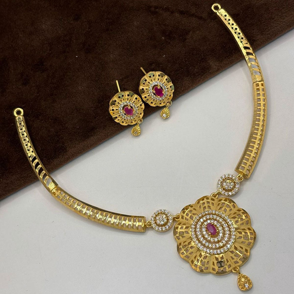 FS Collection Glamorous Austrian Stone Elegant Necklace Set