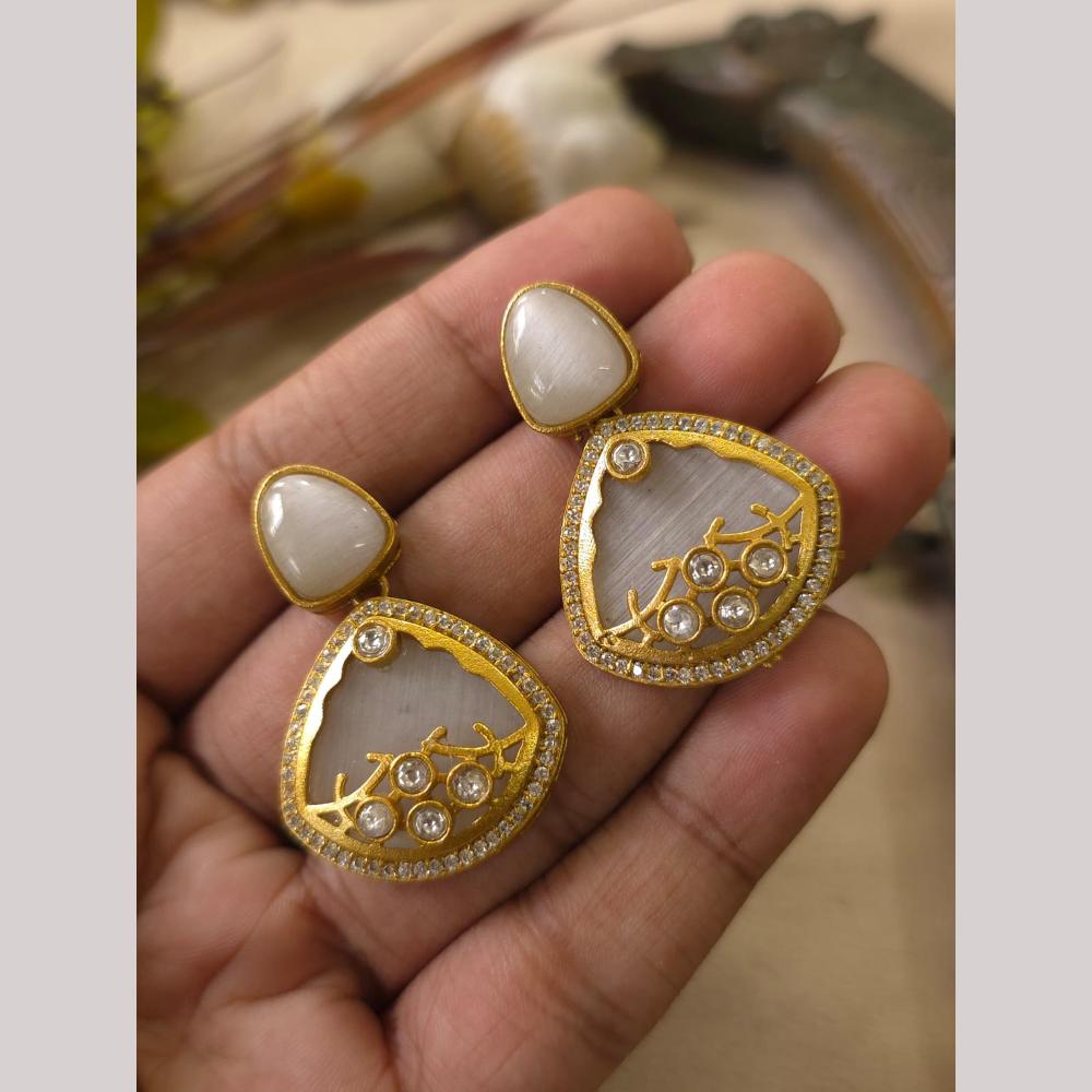 FS Collection Pota Stone Designer Dangler Earrings