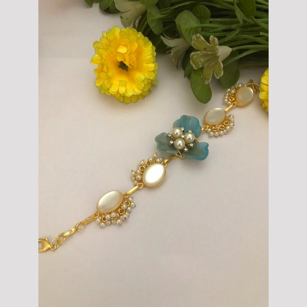 FS Collection Pearls Floral Bracalet