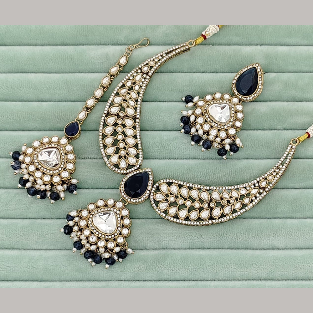FS Collection Classic Pota Stone And Beaded Necklace Set