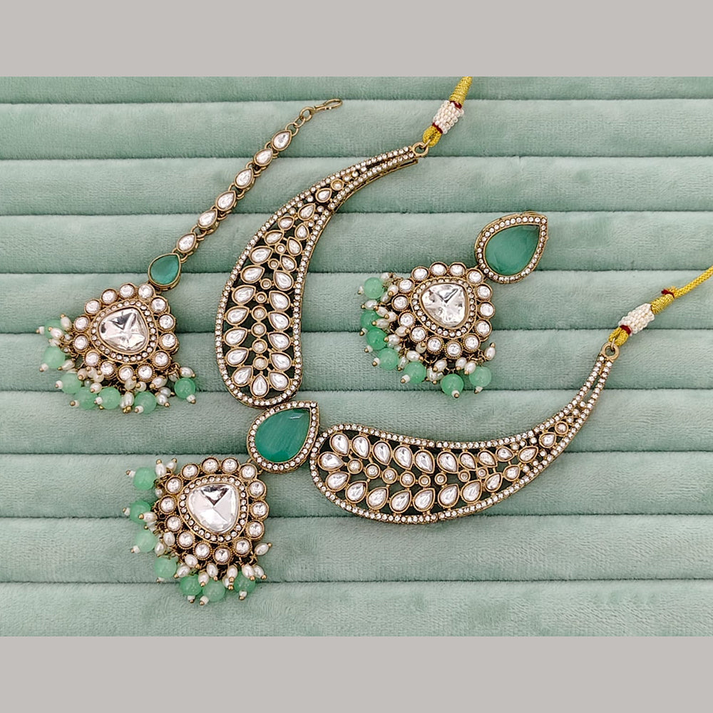 FS Collection Classic Pota Stone And Beaded Necklace Set