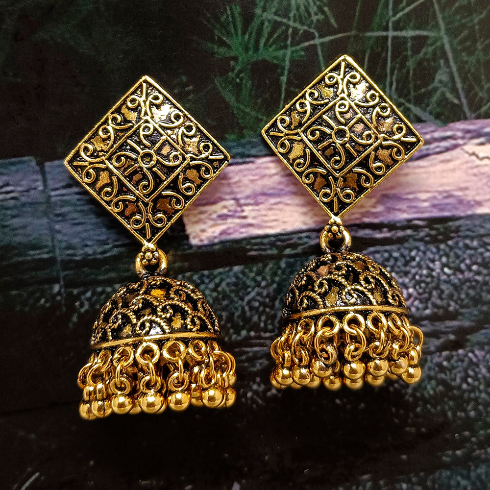 Darshana Jewels Gold Plated Jhumki Earrings