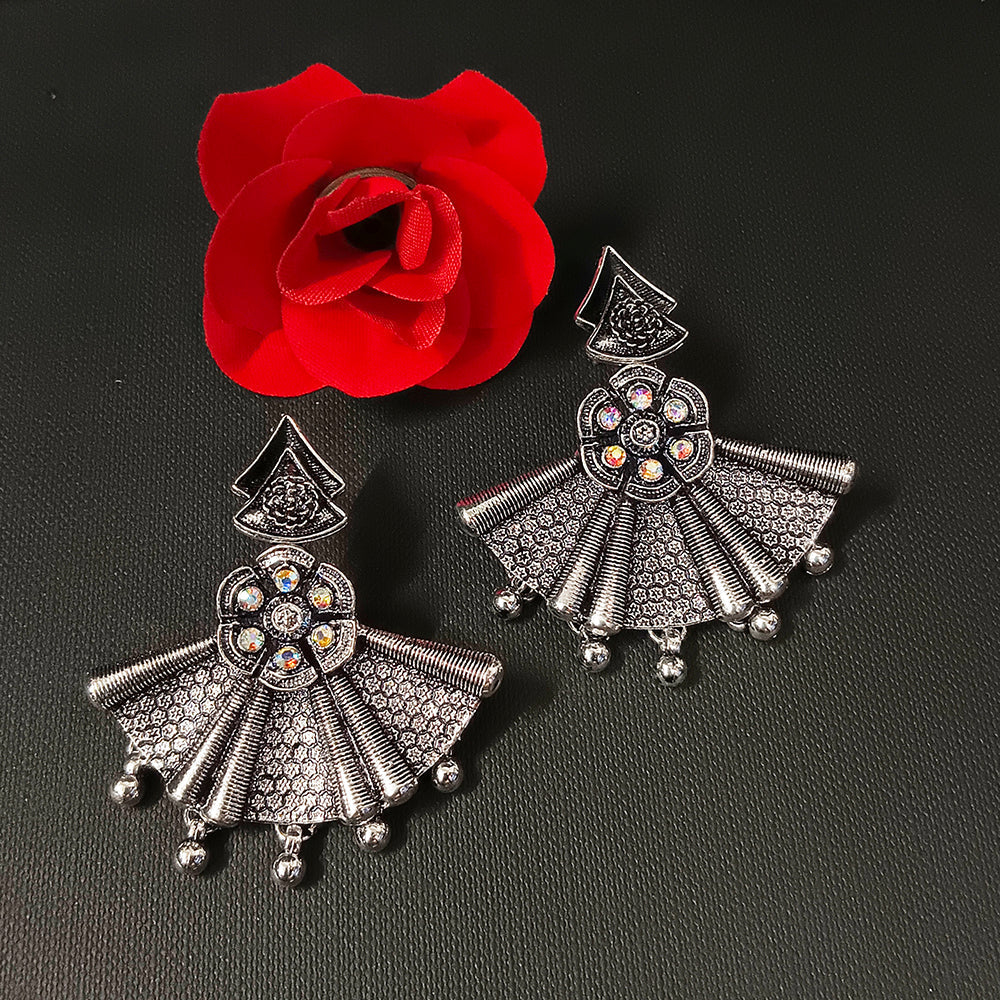 Darshana Jewels Oxidised Plated Dangler Earrings