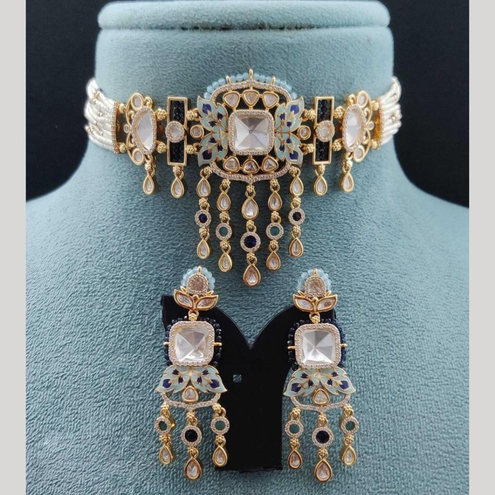 Vivah Creations Polki Kundan And Pearl Choker Necklace Set