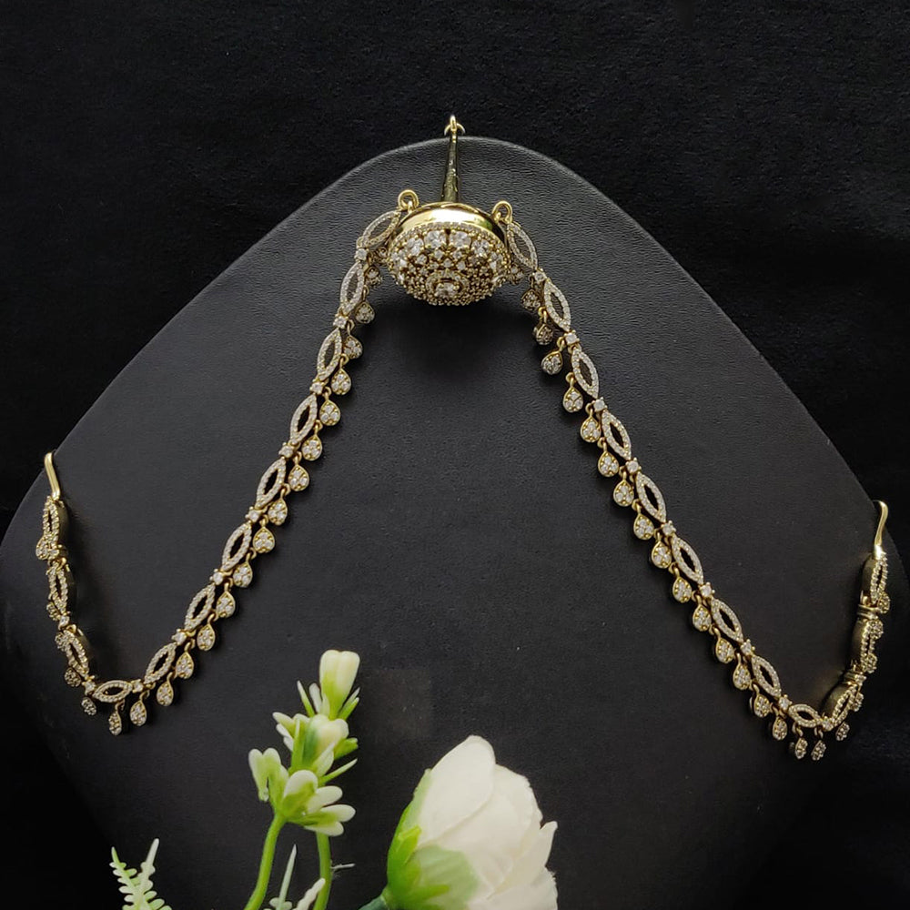 Vivah Creations Graceful American Daimond Damini Maangtikka