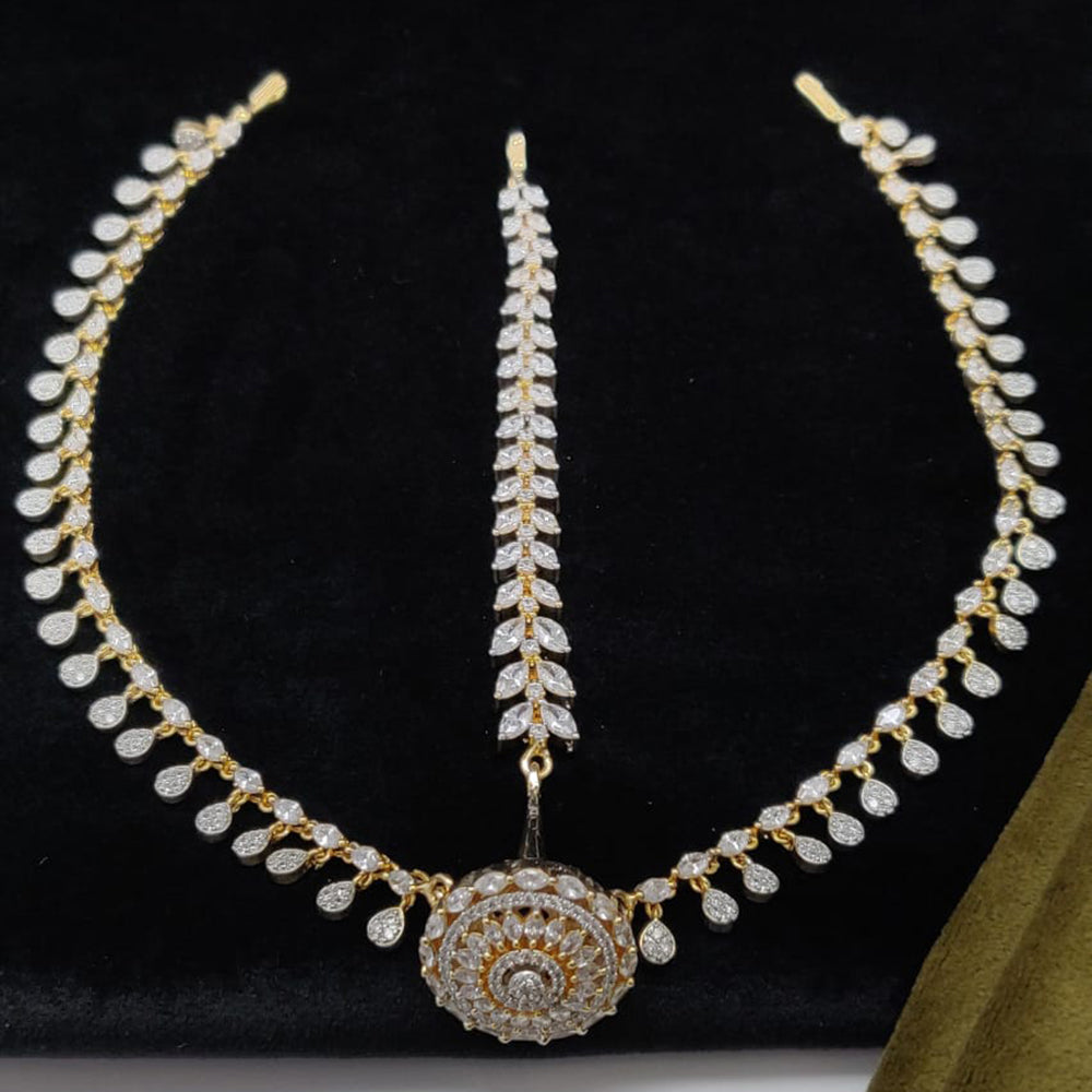 Vivah Creations Graceful American Daimond Damini Maangtikka