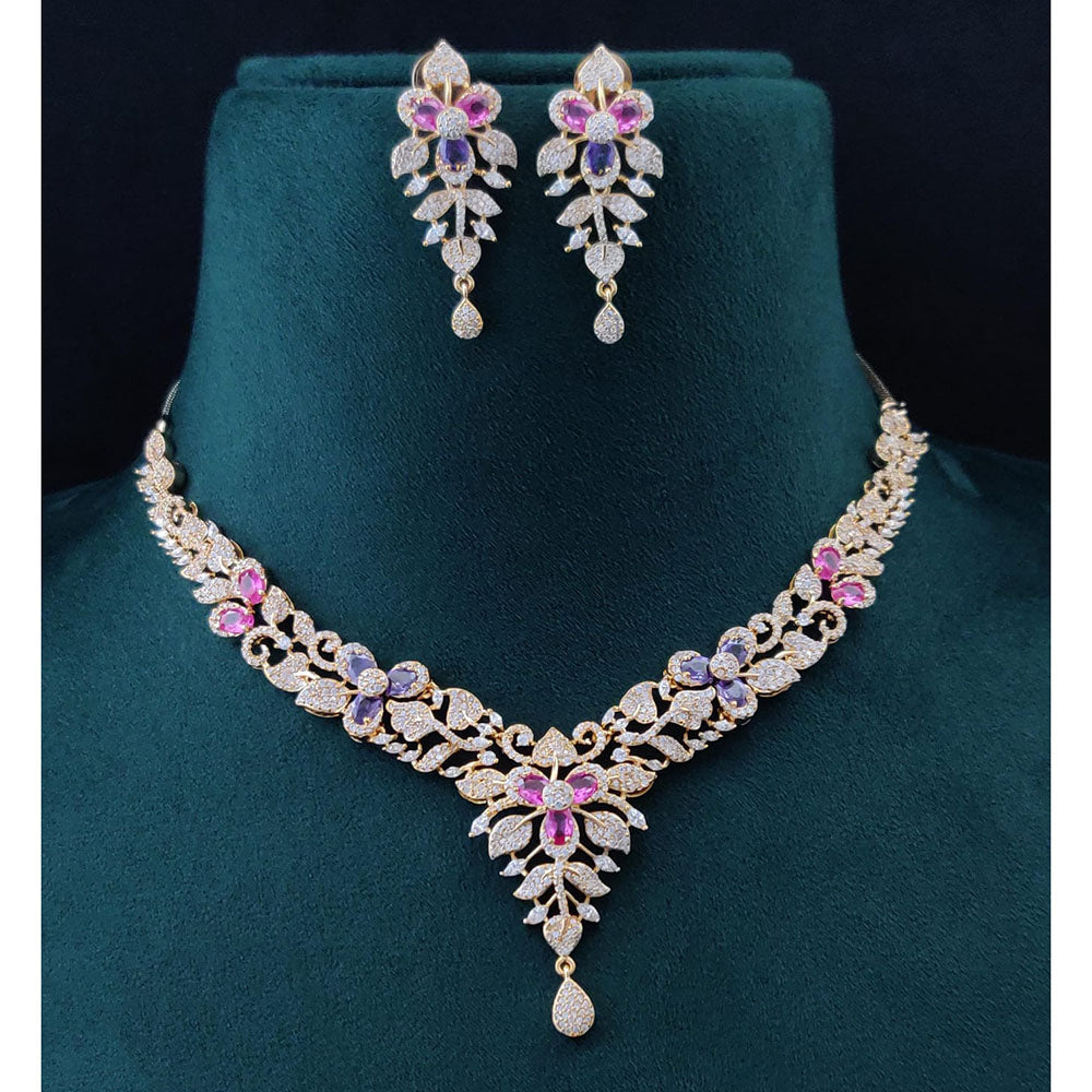 Vivah Creations Luxury Look American Diamond Set for Girls
