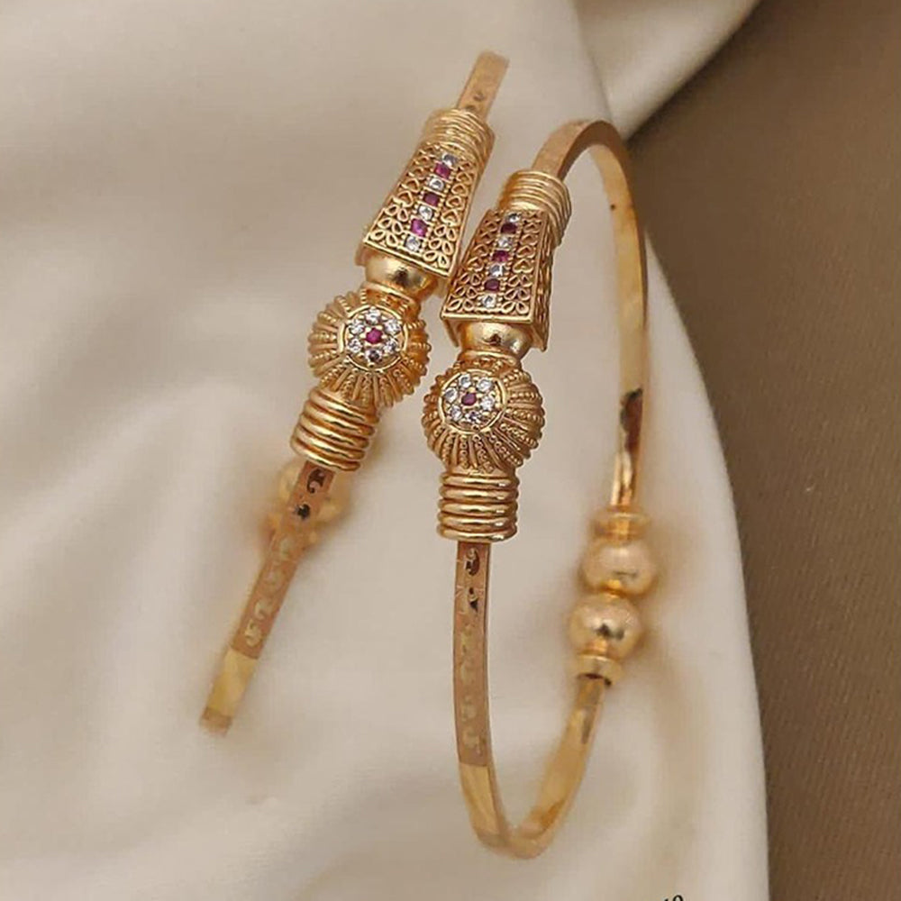 Akruti Collection Gold Plated Austrian Stone Adjustable Bracelet