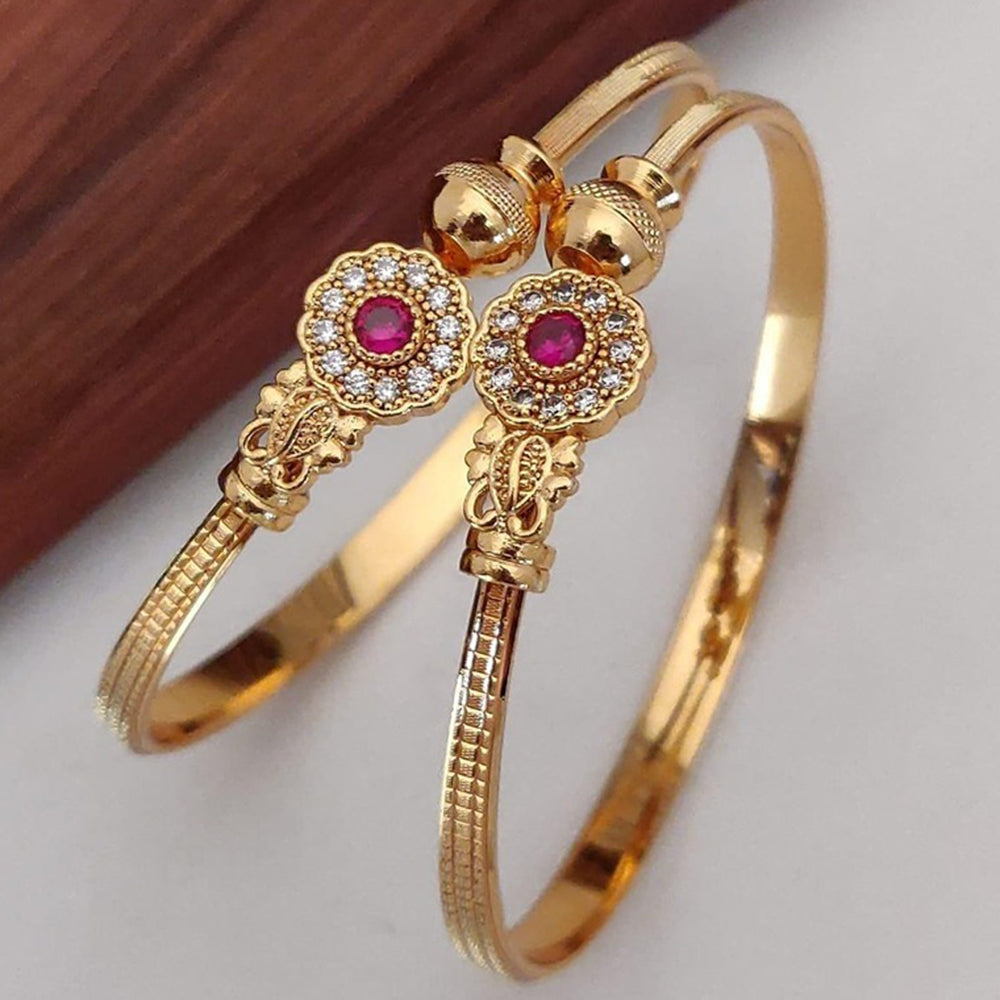 Akruti Collection Gold Plated Austrian Stone Adjustable Bracelet