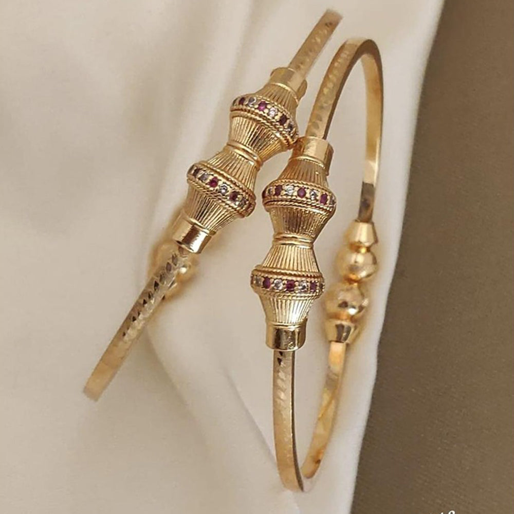 Akruti Collection Gold Plated Austrian Stone Adjustable Bracelet