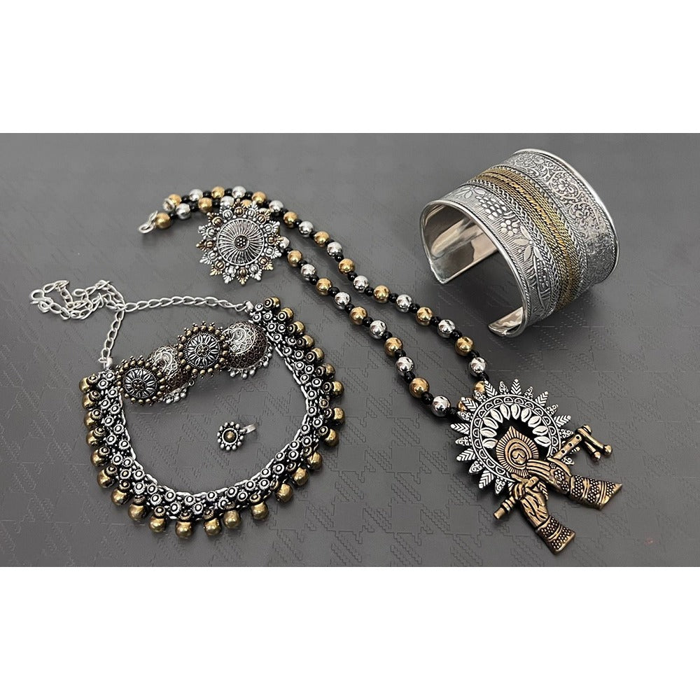 Akruti Collection 2Tone Plated Jewellery Combo