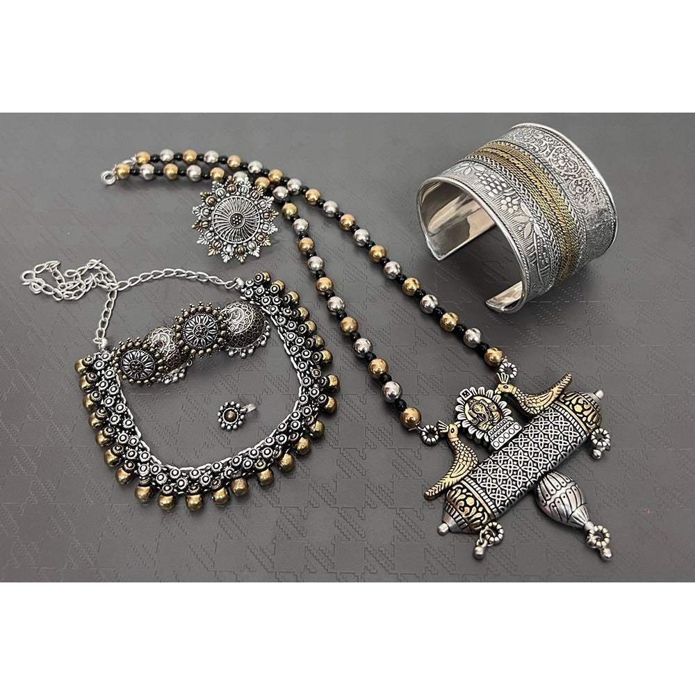 Akruti Collection 2Tone Plated Jewellery Combo