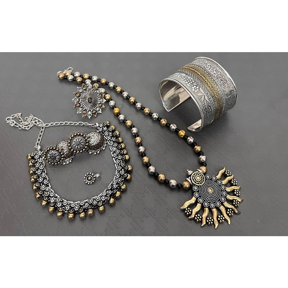 Akruti Collection 2Tone Plated Jewellery Combo