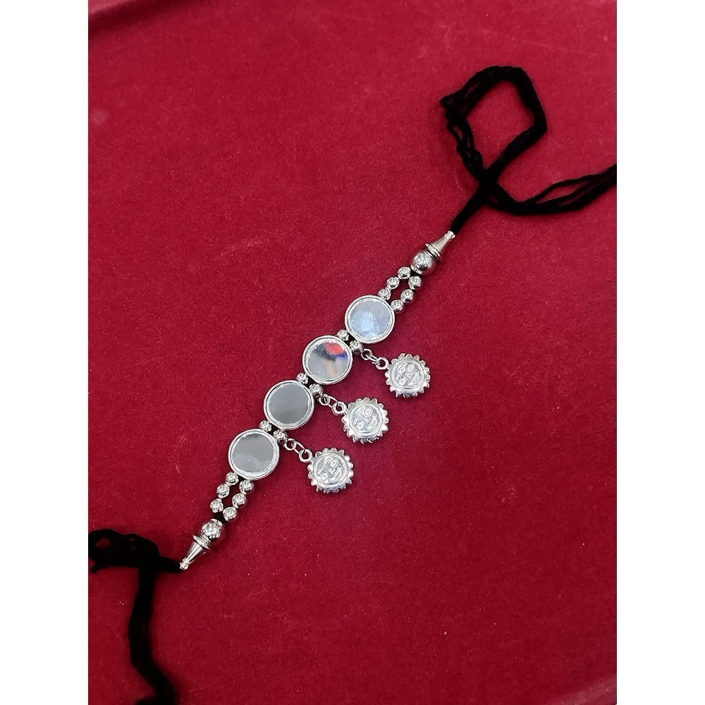 Akruti Collection Oxidised Plated Choker Necklace Set