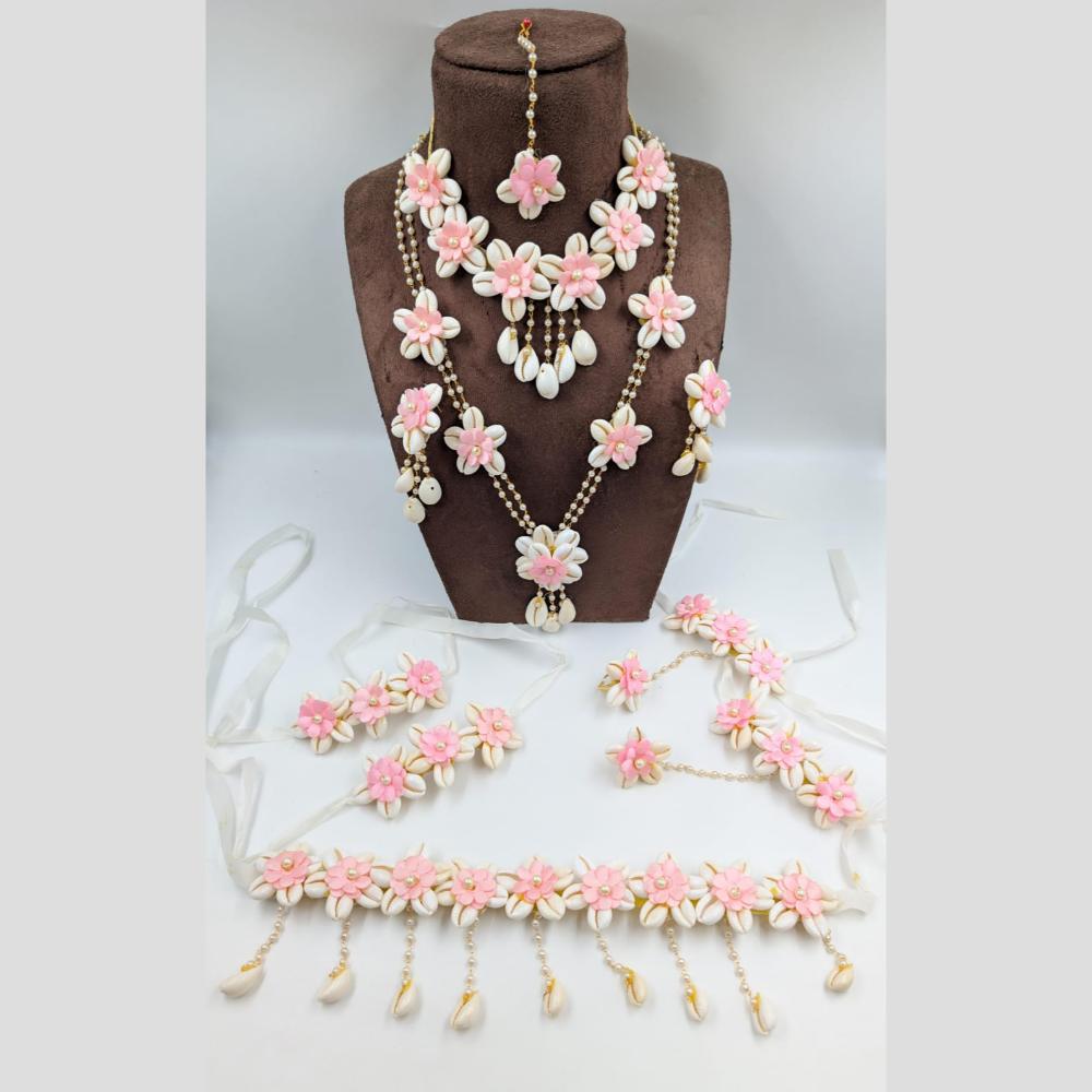 Akruti Collection Floral Jewellery Necklace Set