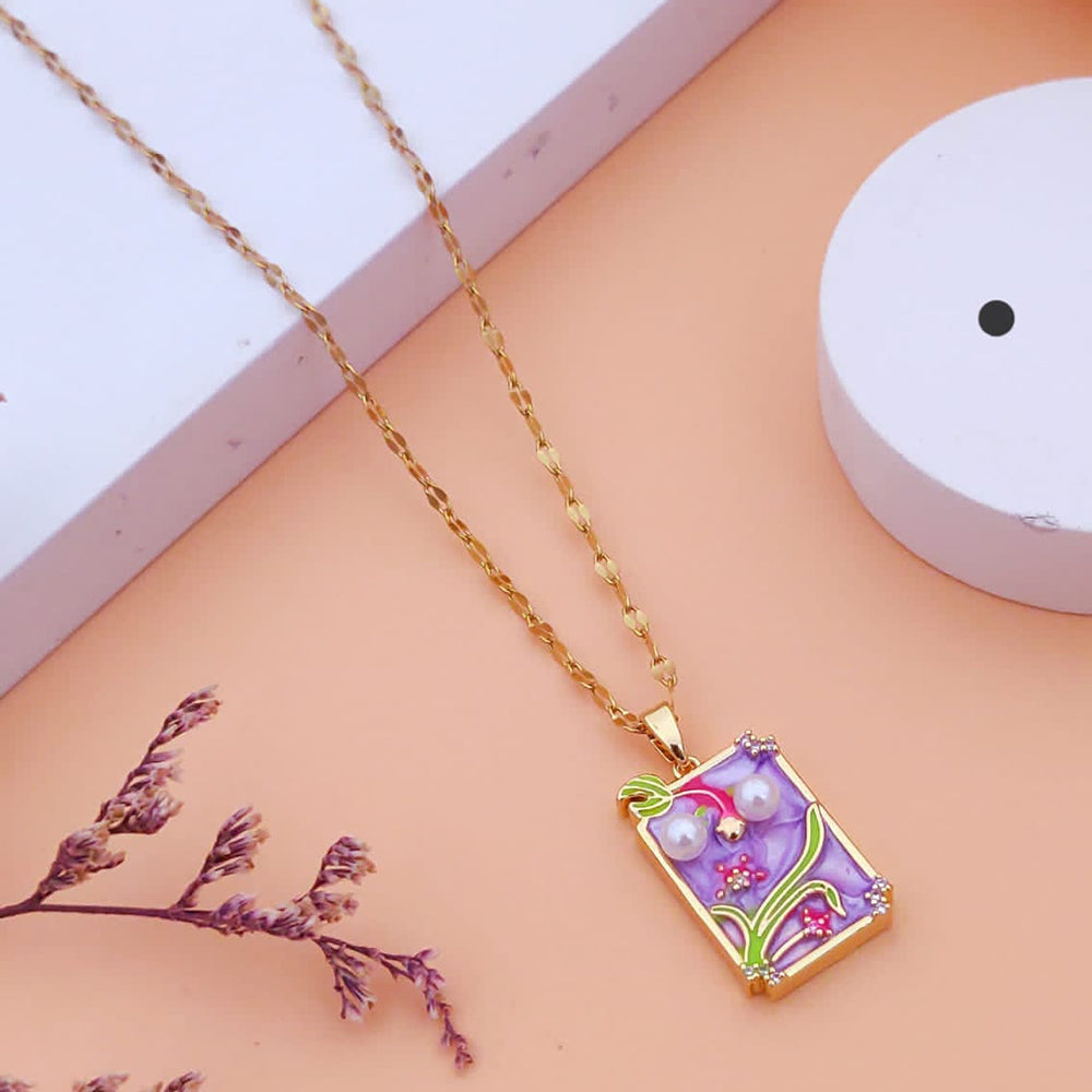 Akruti Collection Gold Plated Chain Pendant