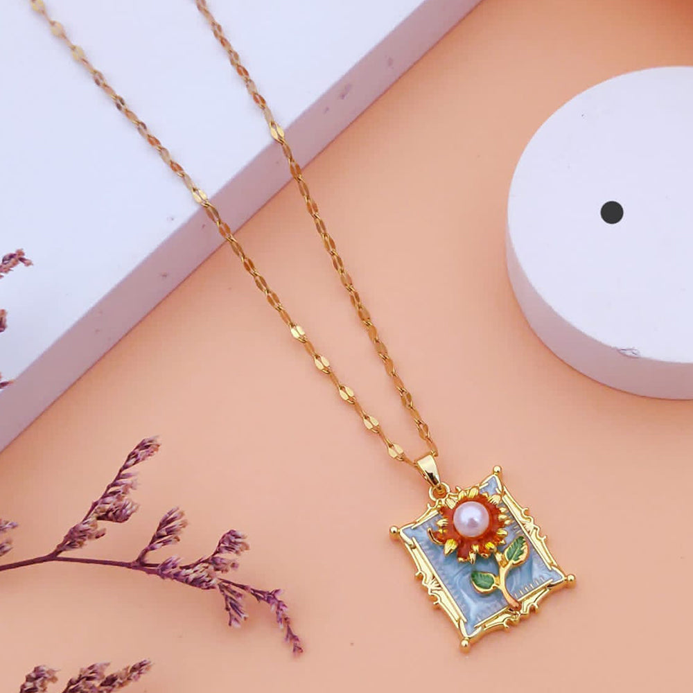 Akruti Collection Gold Plated Chain Pendant