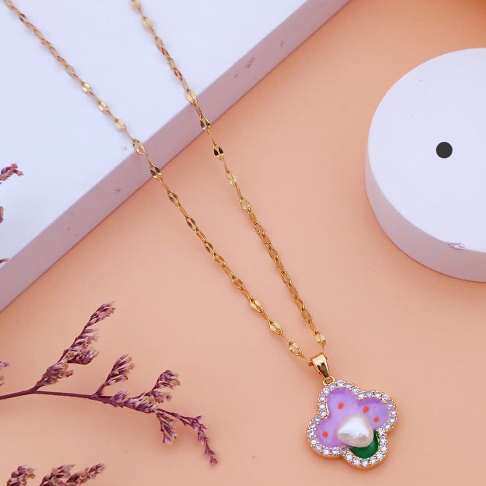 Akruti Collection Gold Plated Chain Pendant