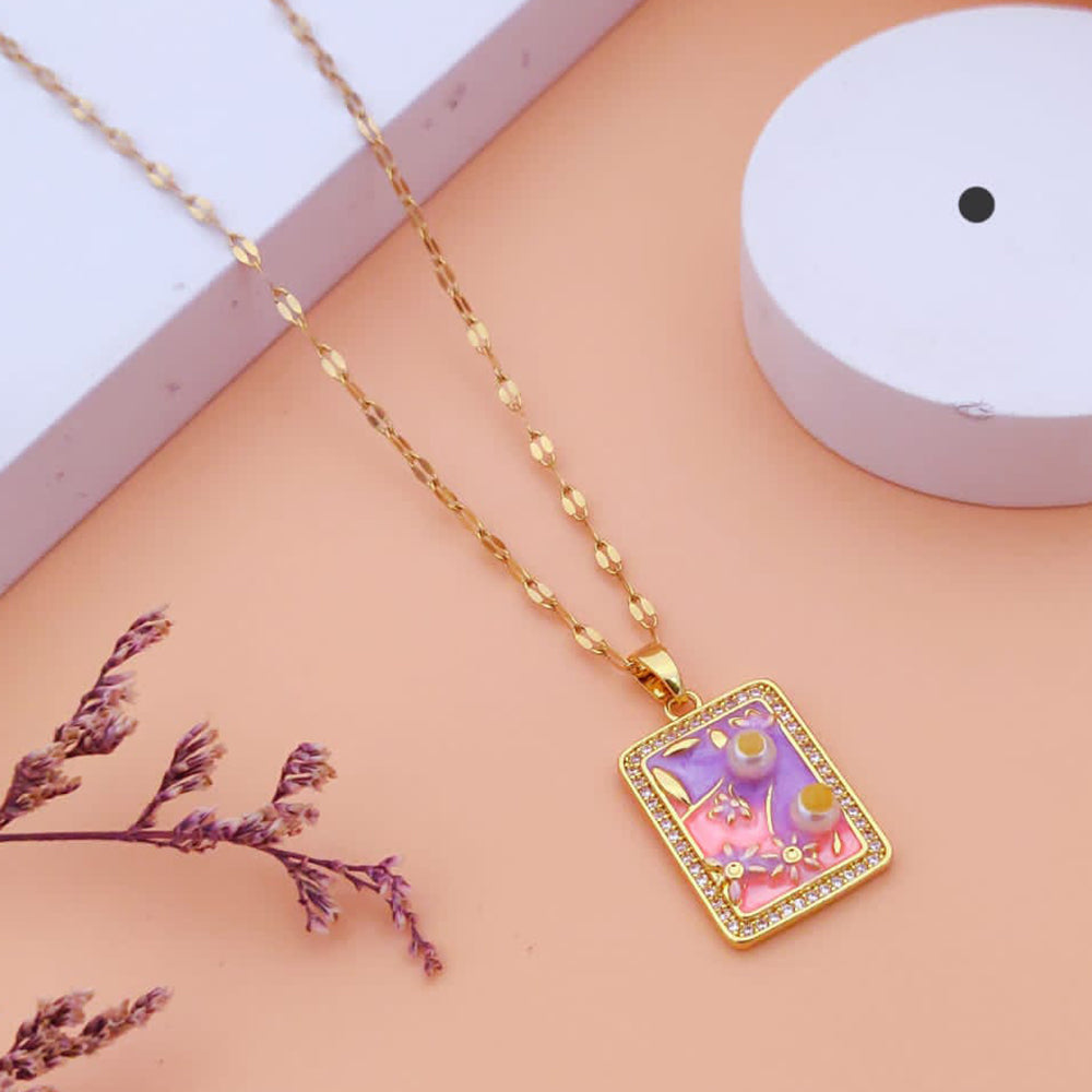 Akruti Collection Gold Plated Chain Pendant