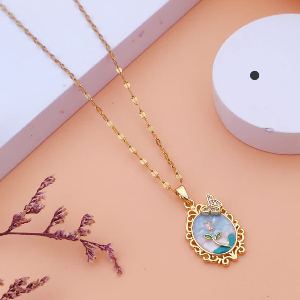 Akruti Collection Gold Plated Chain Pendant