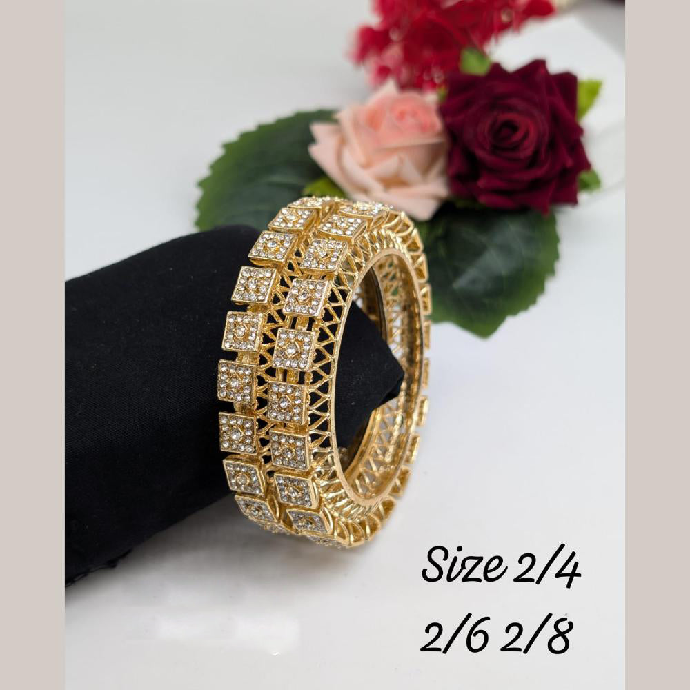 Akruti Collection Gold Plated Austrian Stone Bangle Set