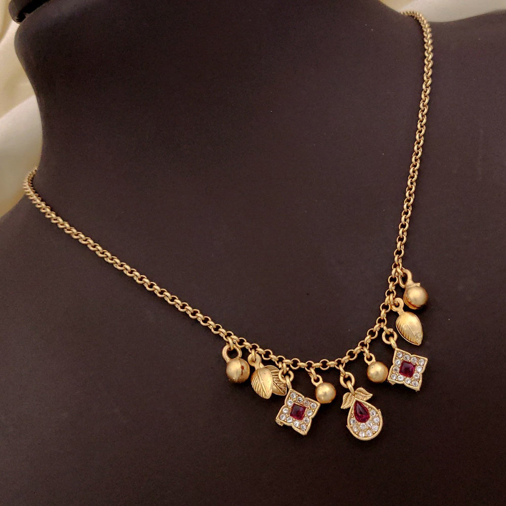 Akruti Collection Gold Plated Austrian Stone Necklace Set