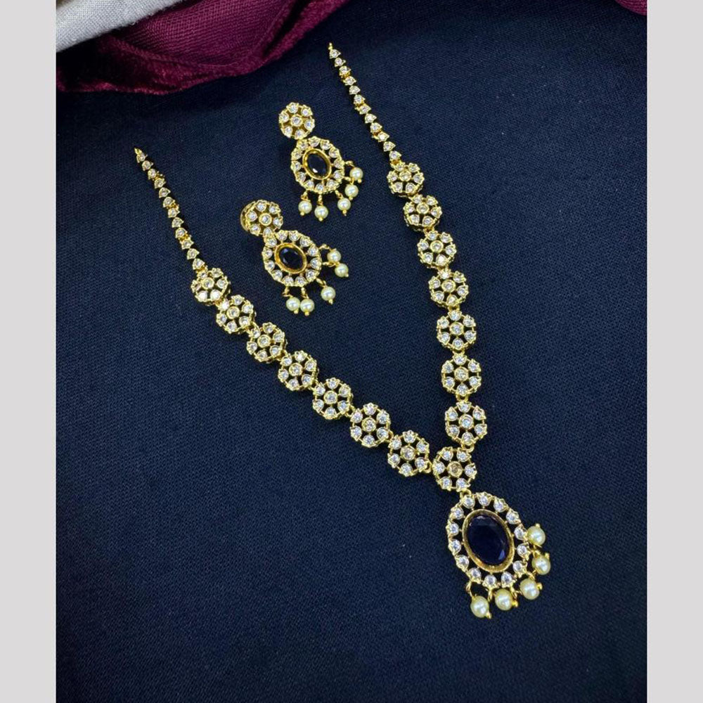 Akruti Collection Crystal Stone And Beads Neckalce Set