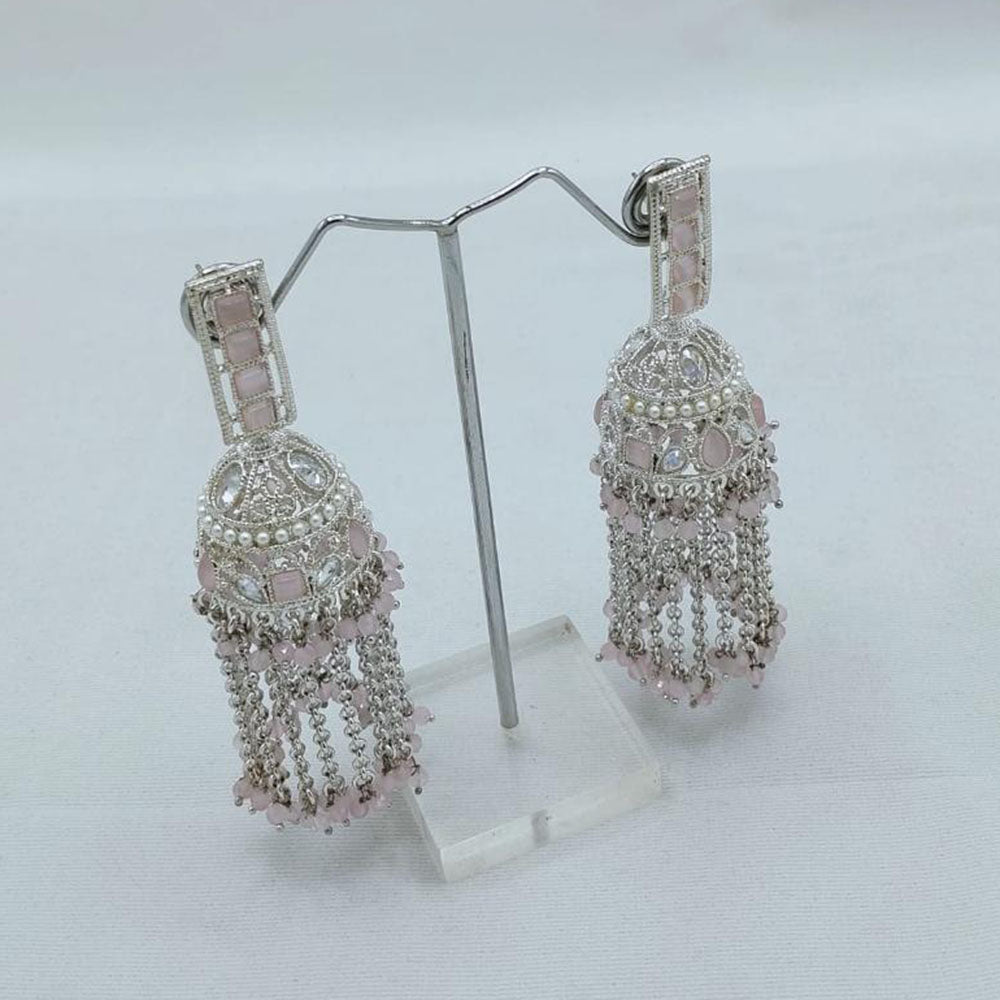 Akruti Collection Sparkling American Diamond Dangler Earrings For Party wear