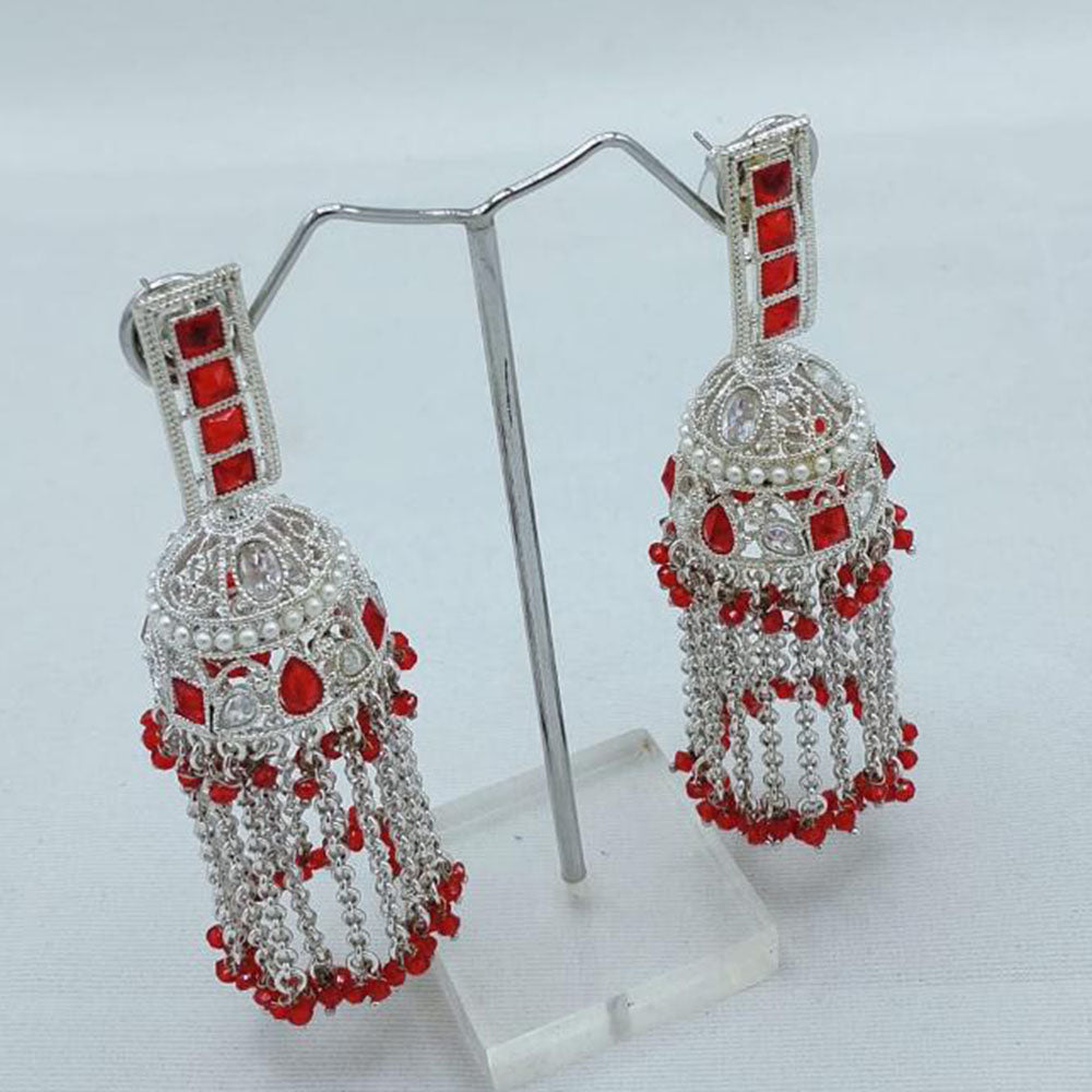 Akruti Collection Sparkling American Diamond Dangler Earrings For Party wear