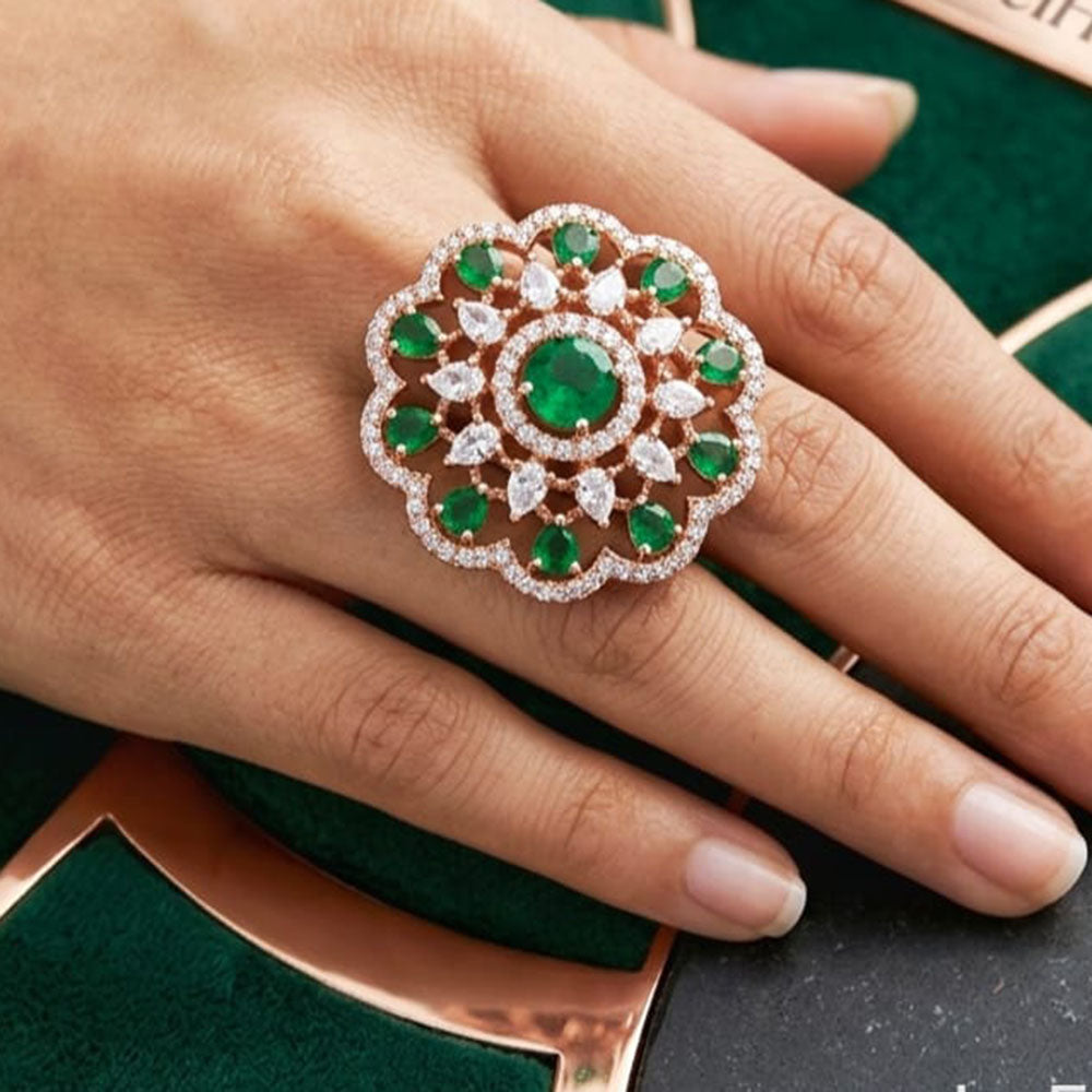 Akruti Collection Stylish American Daimond Ring