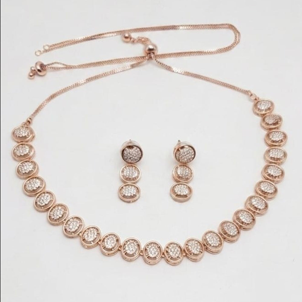 Akruti Collection Antique Finish Austrian Stone Necklace Set