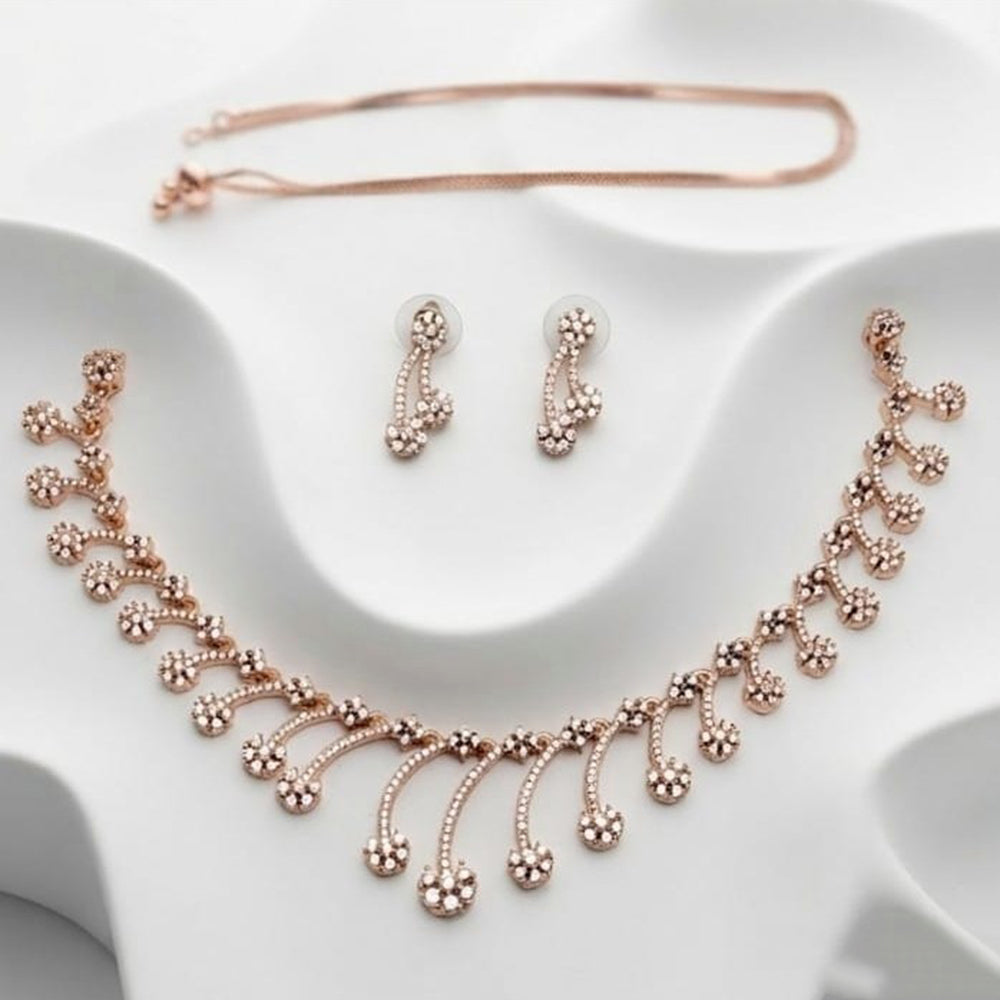 Akruti Collection Antique Finish Austrian Stone Necklace Set