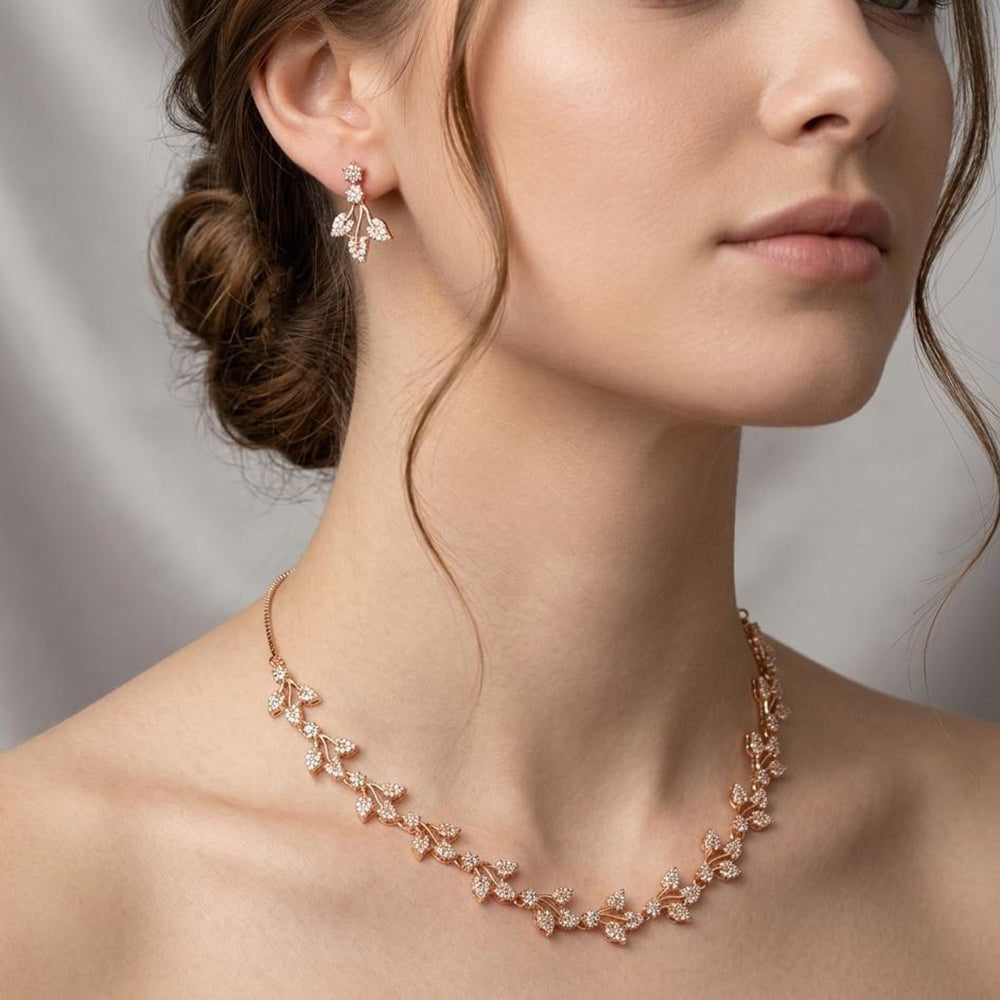 Akruti Collection Trendy Fine-Look Austrian Stone Necklace Set
